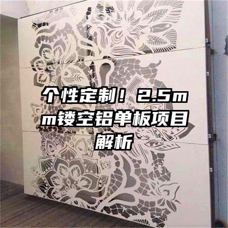 個性定制！2.5mm鏤空鋁單板項目解析