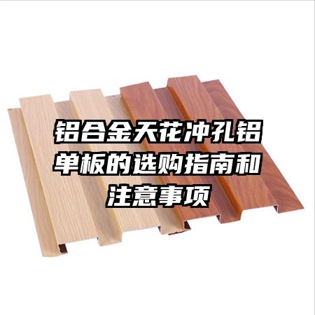 鋁合金天花沖孔鋁單板的選購指南和注意事項(xiàng)